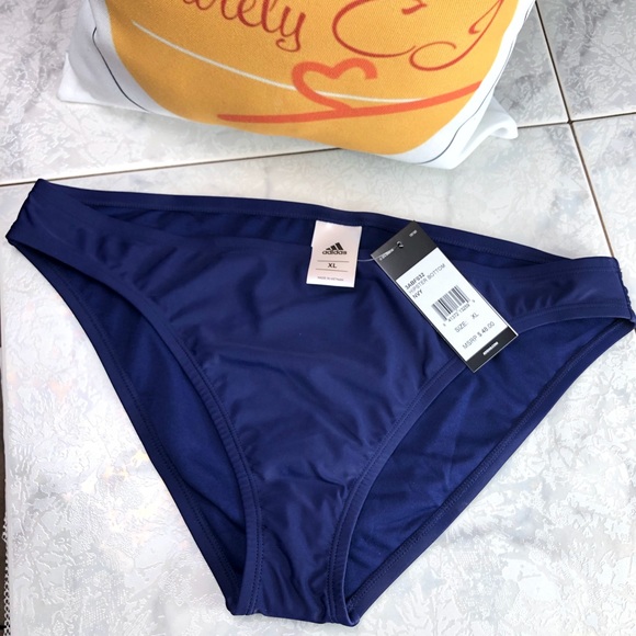 adidas Solid Hipster Bikini Bottoms Blue XL NWT - Picture 4 of 8